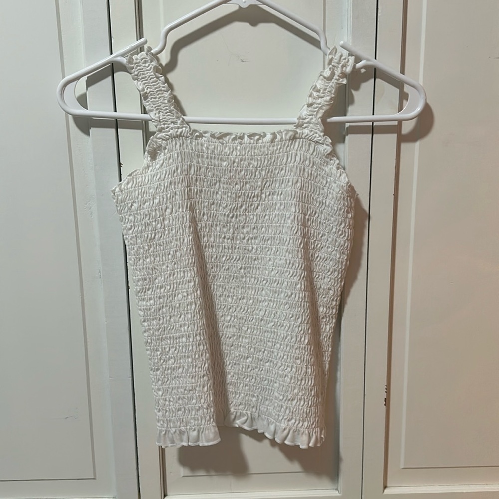 White ribbed tank top